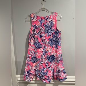 Lilly Pulitzer. Romper. Size 10. Pink and indigo.